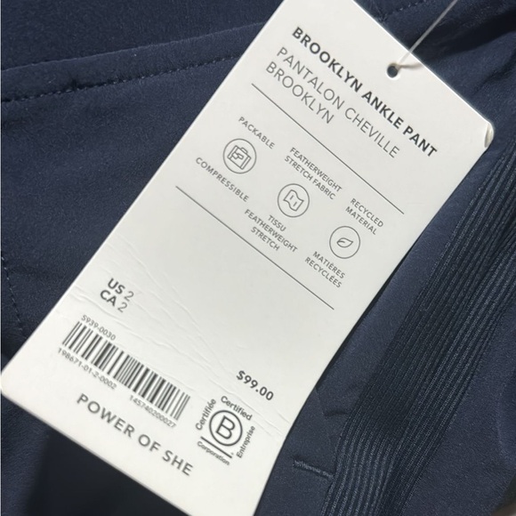 Athleta Brooklyn Mid Rise Ankle Pant // Navy #198671 - Picture 7 of 16